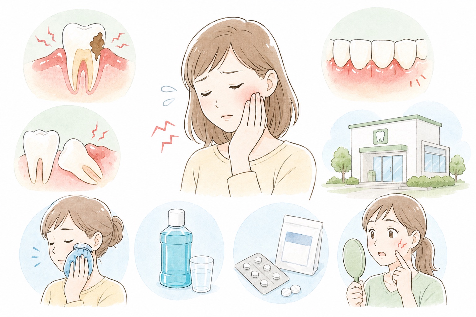 歯茎が腫れて痛い！すぐできる応急処置と考えられる病気を解説